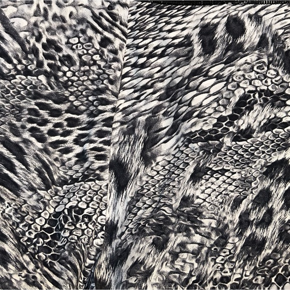 Bela Fit Gray Snakeskin Print Supplex Fabric Supersoft Fast Drying Material - Picture 3 of 4